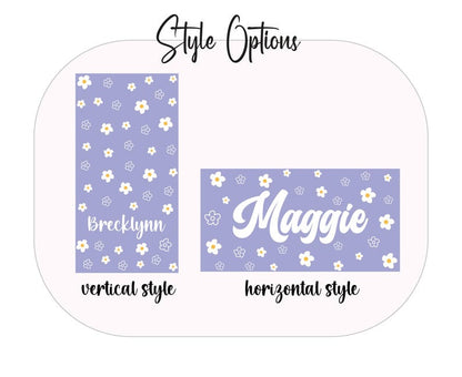 Daisy Custom Beach Towel, Groovy Personalized Pool Towel, Bachelorette Bridesmaid Gifts