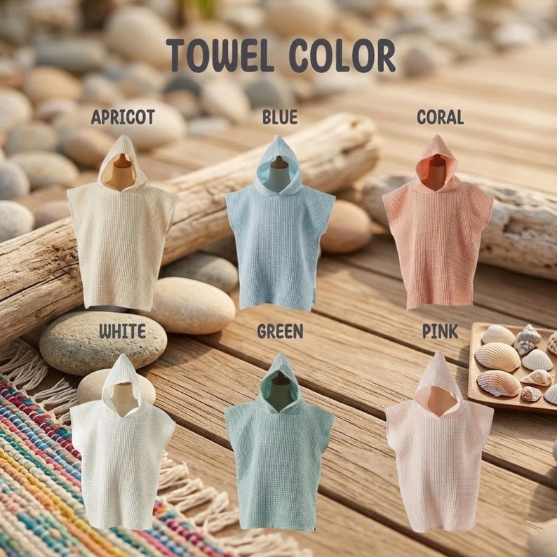 Personalized Embroidered Baby Hooded Towel, Custom Name Toddler Beach Bath Towel