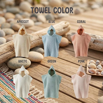 Personalized Embroidered Baby Hooded Towel, Custom Name Toddler Beach Bath Towel