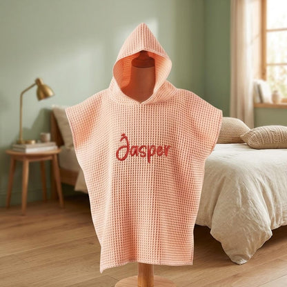 Personalized Embroidered Baby Hooded Towel, Custom Name Toddler Beach Bath Towel