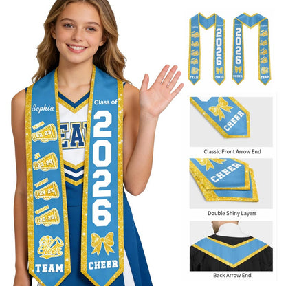 Personalized Cheerleader Graduation Stole