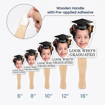 Custom Photo Graduation Fan, Personalized Graduation Party Photo Prop