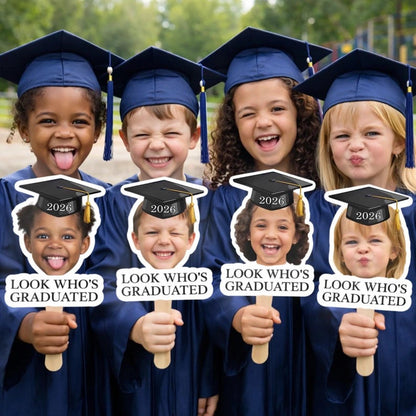 Custom Photo Graduation Fan, Personalized Graduation Party Photo Prop