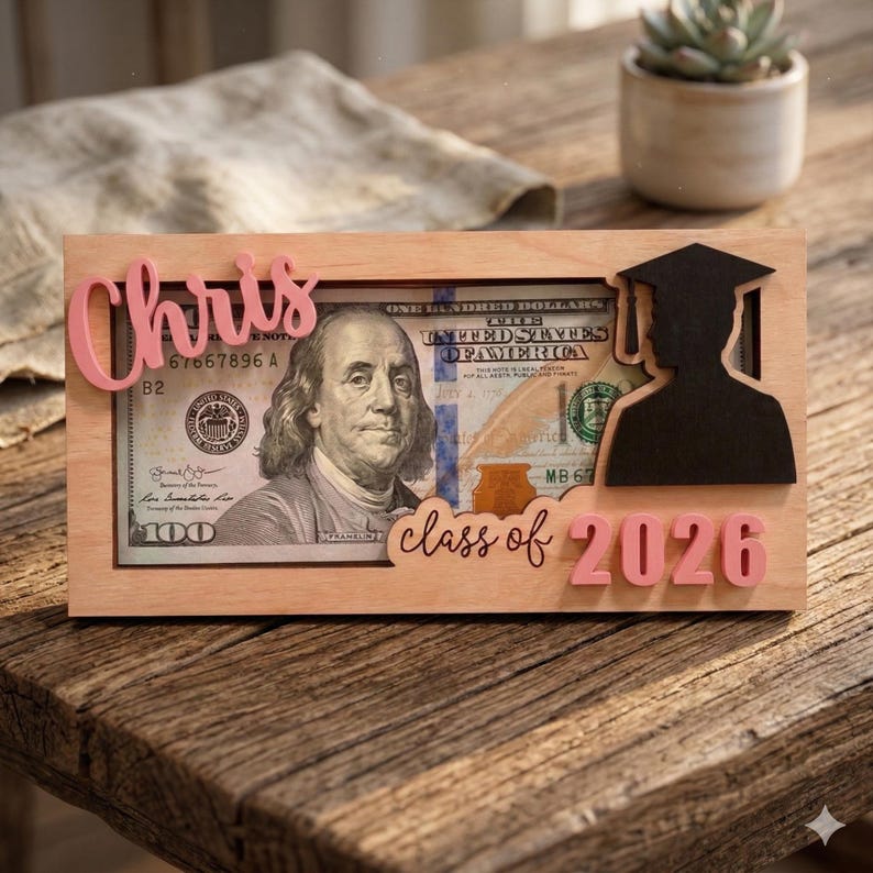 Graduation Money Holder, 2026 Personalized Graduation Gift
