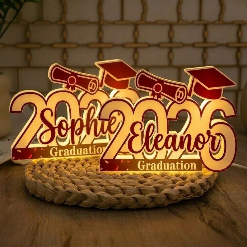 Personalized 2026 Graduation Light Box, Class of 2026 Night Light With Name