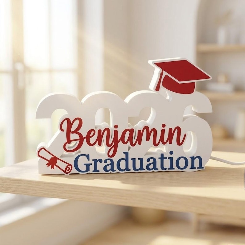 Personalized 2026 Graduation Light Box, Class of 2026 Night Light With Name