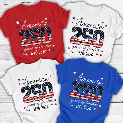 USA 250th Anniversary Shirt, 4th July Tee, USA 250th Anniversary Independence Day Shirts