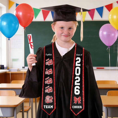 Personalized Cheerleader Graduation Stole