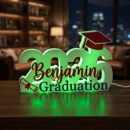 Personalized 2026 Graduation Light Box, Class of 2026 Night Light With Name