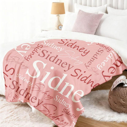 Personalized Kids Name Blanket, Custom Name Blanket, Soft Cozy Kids Throw