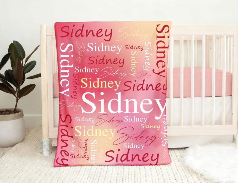 Personalized Kids Name Blanket, Custom Name Blanket, Soft Cozy Kids Throw