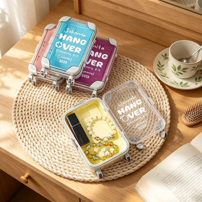 Personalized Girls trip travel mini suitcase party favors hangover recovery kit girls trip survival kit