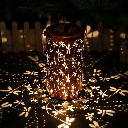 Metal Hanging Light, Shadow Casting Garden Decor