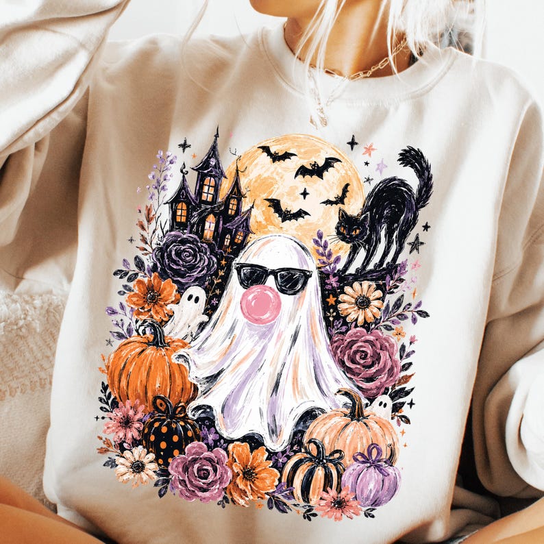 Ghost Blowing Bubble Gum Hoodies