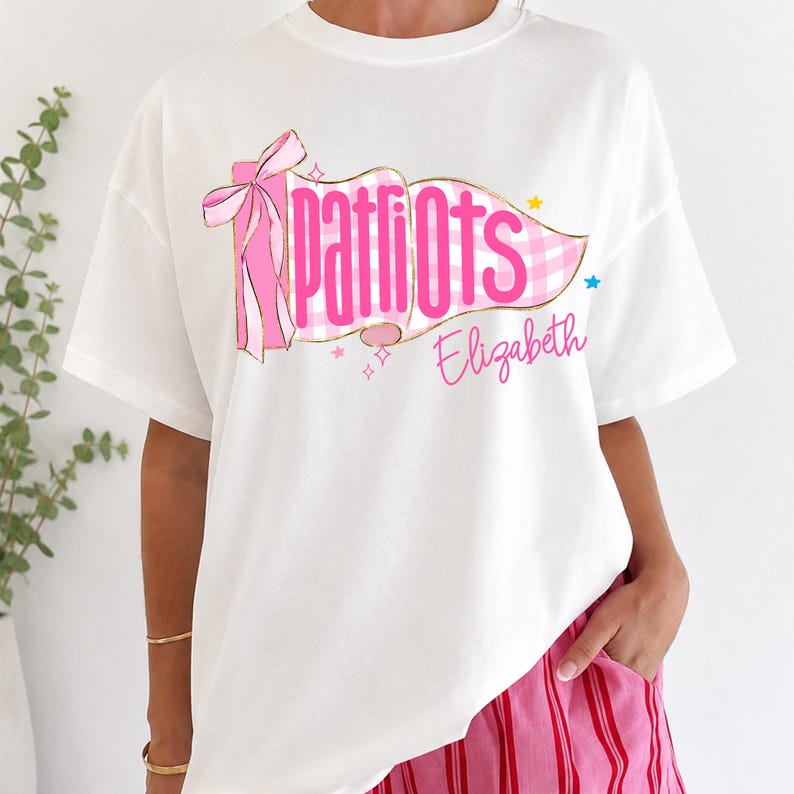 Custom School Spirit Shirts, Preppy Pennants Flag TShirt