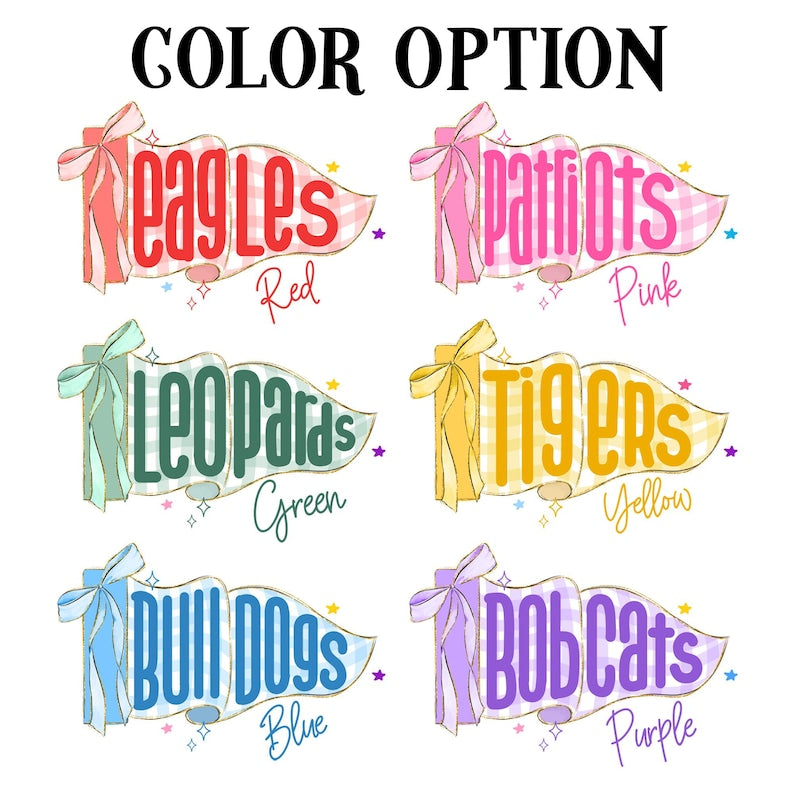 Custom School Spirit Shirts, Preppy Pennants Flag TShirt