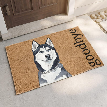 Custom Pet Portrait Watercolor Doormat, Personalized Dog Cat Welcome Mat
