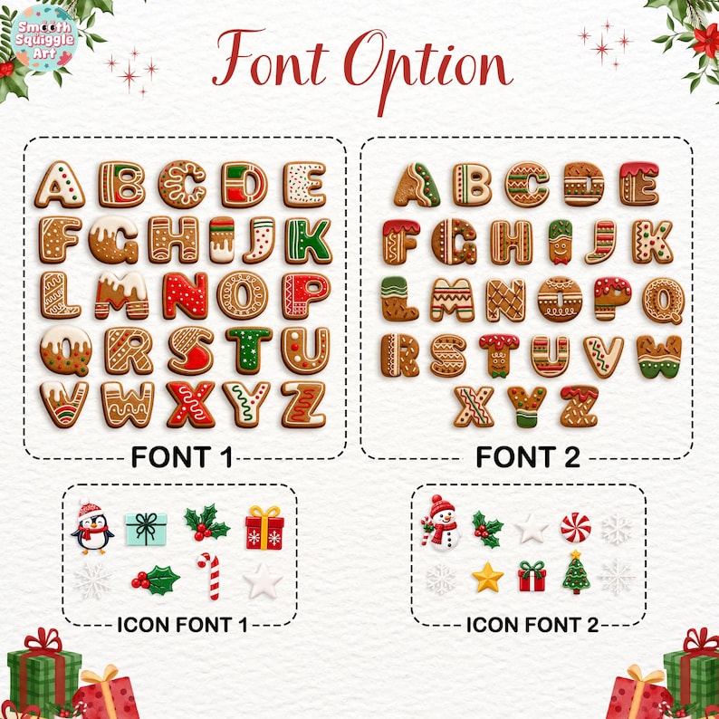 Custom Gingerbread Letter Name Ornament, Personalized Kids Christmas Alphabet Name Tag Stocking