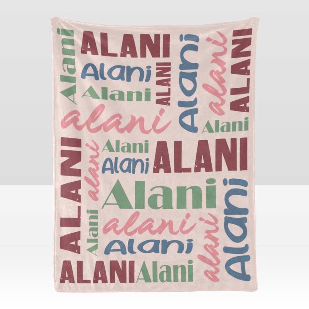 Custom Blanket with Name Customized Blanket Personalized Throw Blankets for Kid