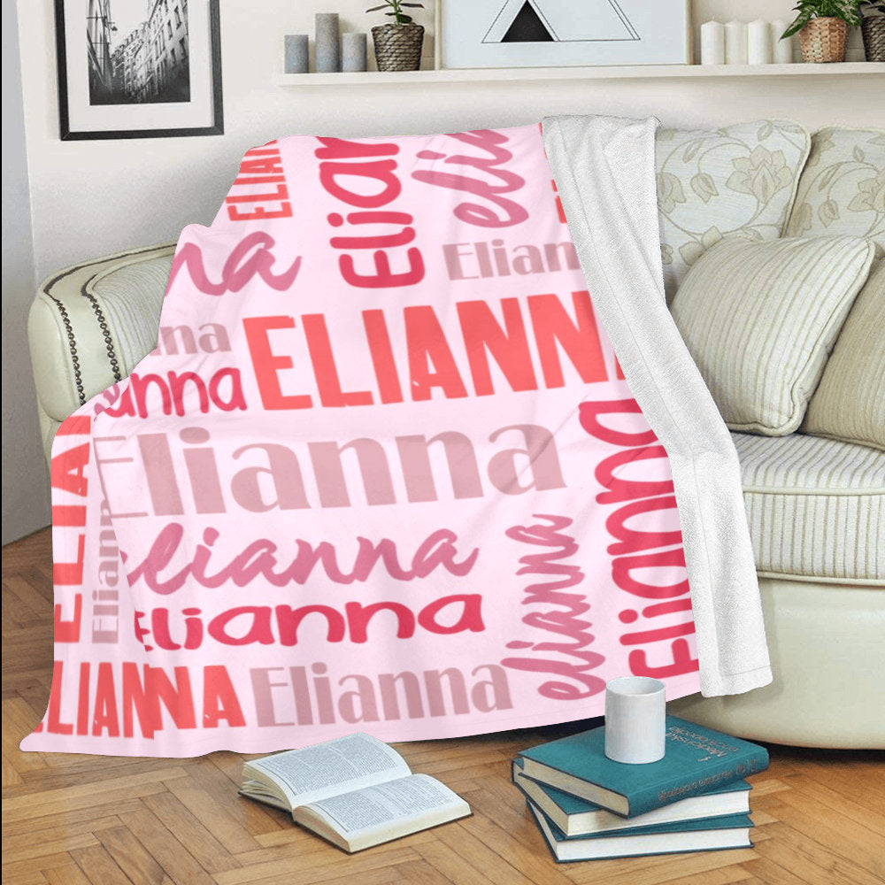 Custom Blanket with Name Customized Blanket Personalized Throw Blankets for Kid