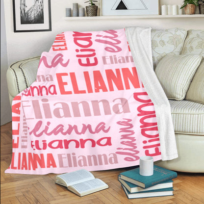 Custom Blanket with Name Customized Blanket Personalized Throw Blankets for Kid