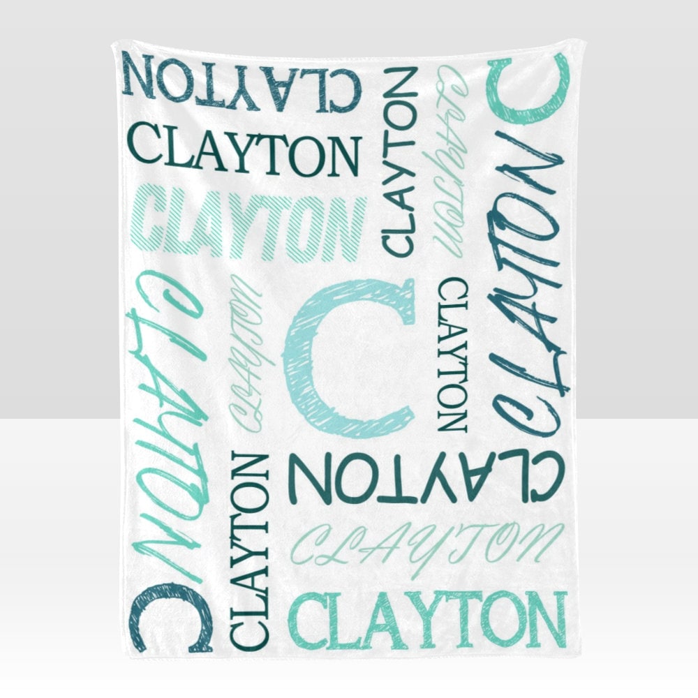 Custom Blanket with Name Customized Blanket Personalized Throw Blankets for Kid Women Christmas