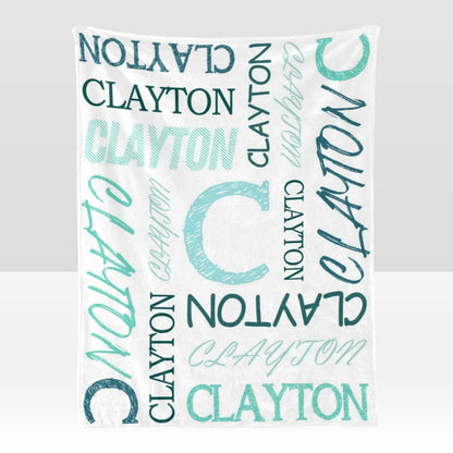 Custom Blanket with Name Customized Blanket Personalized Throw Blankets for Kid Women Christmas