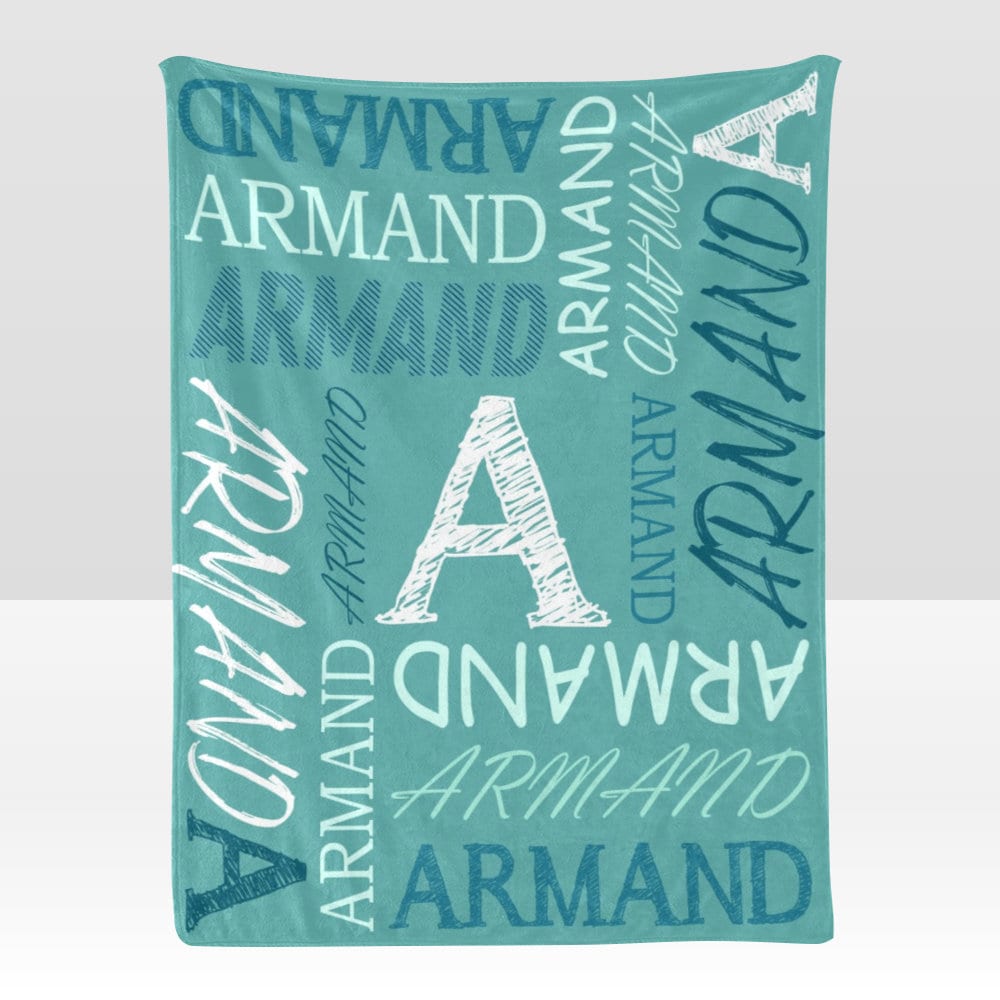 Custom Blanket with Name Customized Blanket Personalized Throw Blankets for Kid Women Christmas