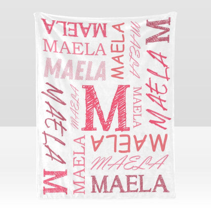 Custom Blanket with Name Customized Blanket Personalized Throw Blankets for Kid Women Christmas