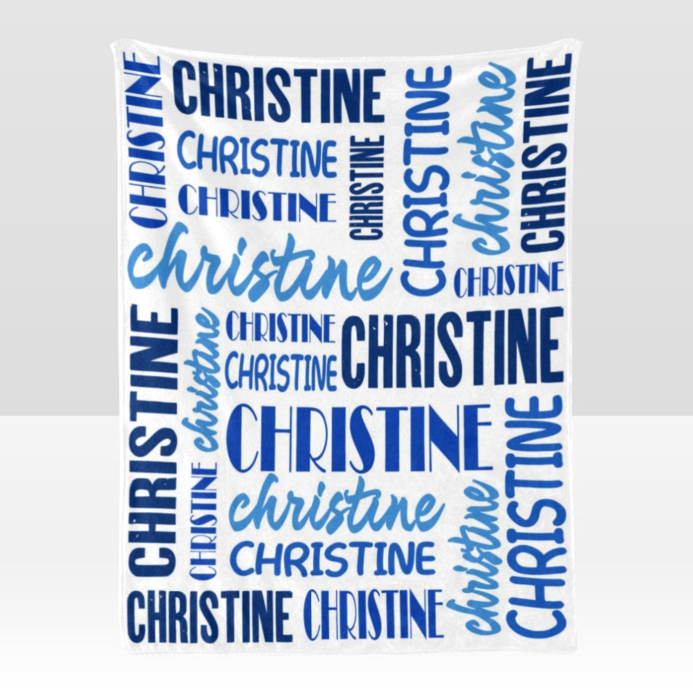 Custom Blanket with Name Customized Blanket Personalized Throw Blankets for Kid