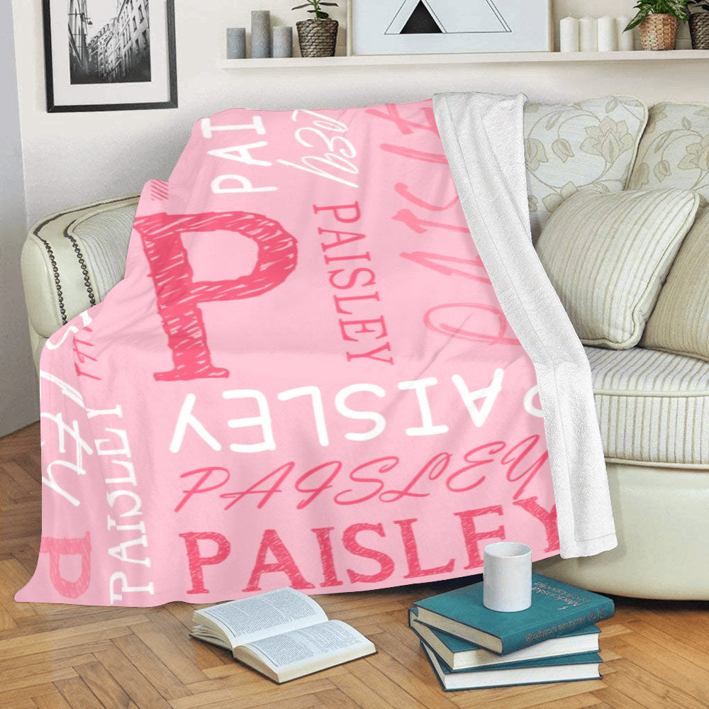 Custom Blanket with Name Customized Blanket Personalized Throw Blankets for Kid Women Christmas