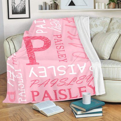 Custom Blanket with Name Customized Blanket Personalized Throw Blankets for Kid Women Christmas