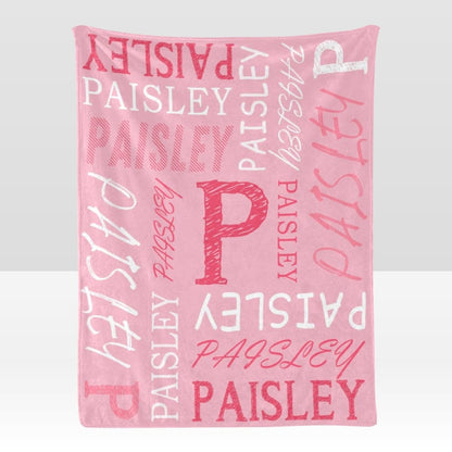 Custom Blanket with Name Customized Blanket Personalized Throw Blankets for Kid Women Christmas