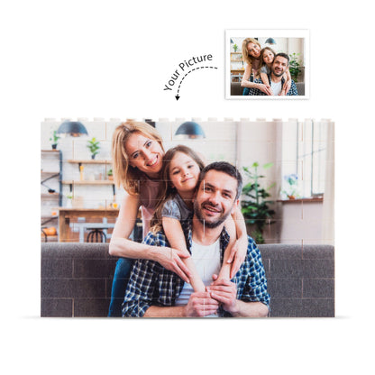 Personalized Customized 2 Photos Rectangle Building Block Puzzle Picture Block Christmas Gifts for Couples