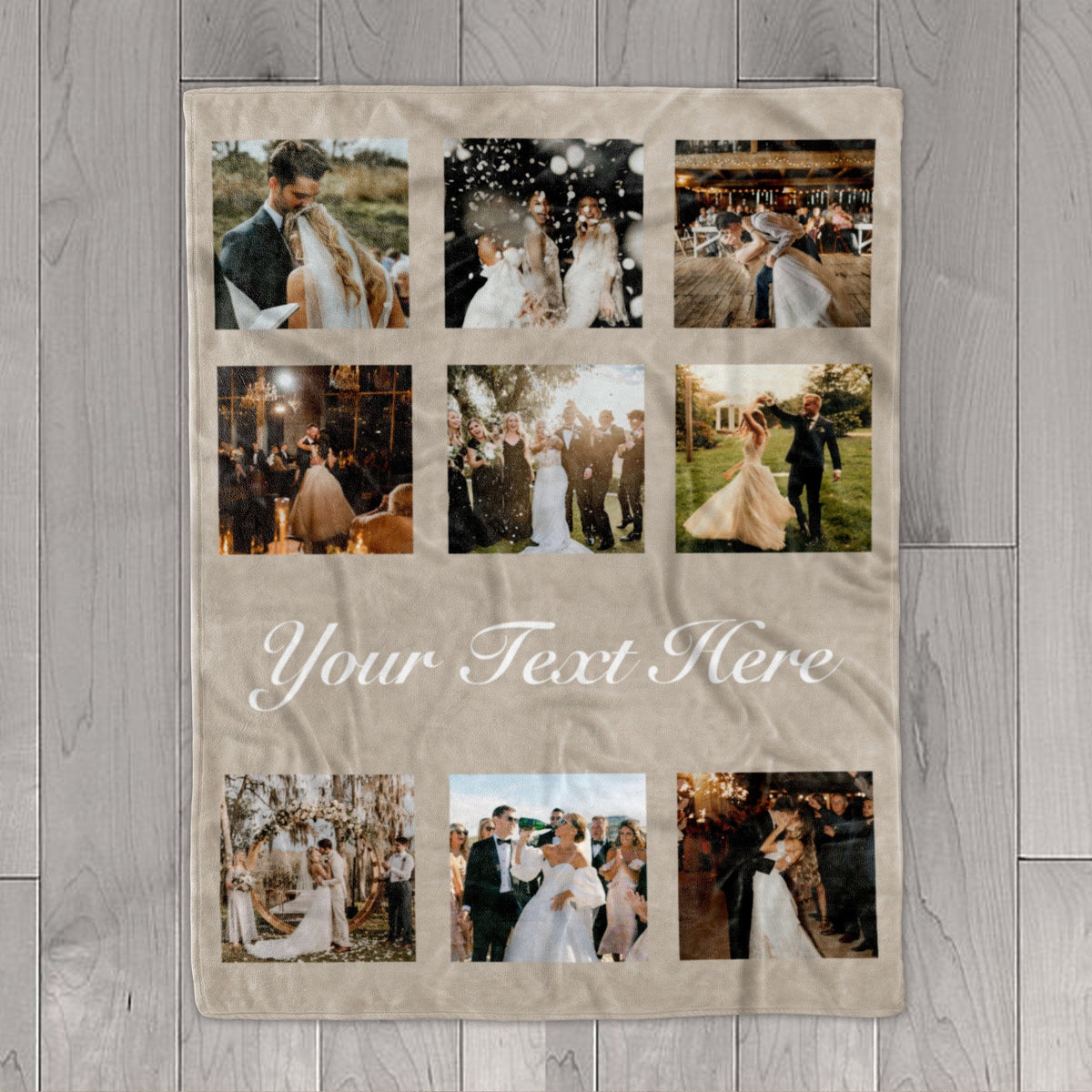 Picture Blanket With Text, Personalized Photo Blanket Collage, Family Blanket, Memorial Blanket