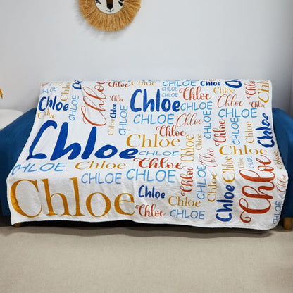 Custom Blanket with Name - Personalized Blanket - Name Blanket for Adults - Christmas Gift