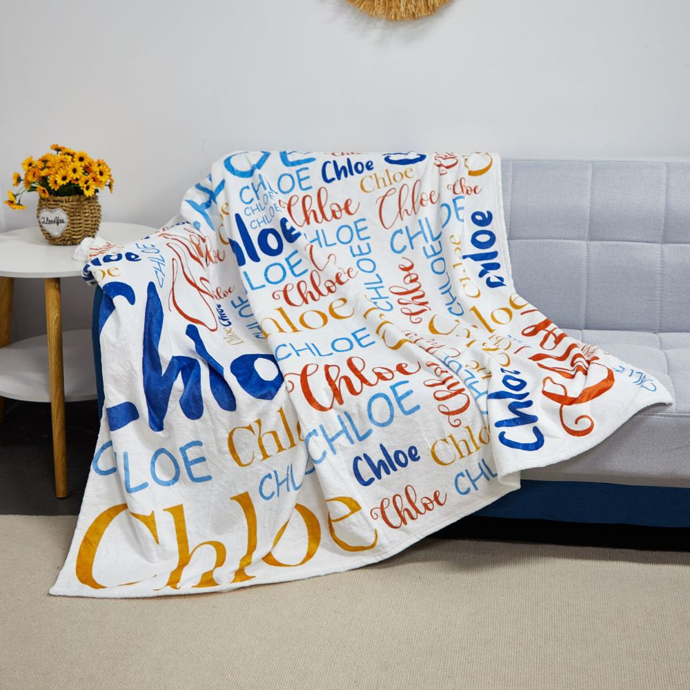 Custom Blanket with Name - Personalized Blanket - Name Blanket for Adults - Christmas Gift