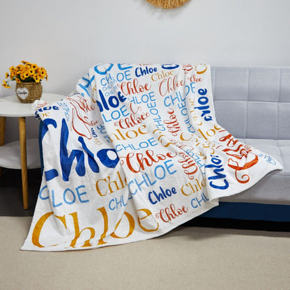 Custom Blanket with Name - Personalized Blanket - Name Blanket for Adults - Christmas Gift
