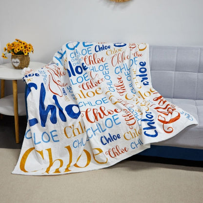 Custom Blanket with Name - Personalized Blanket - Name Blanket for Adults - Christmas Gift