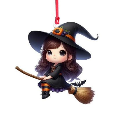 Little Witch Personalized Witch Custom Shaped Ornament, Tree Decor, Creepy Witchy Ornament for Wiccan