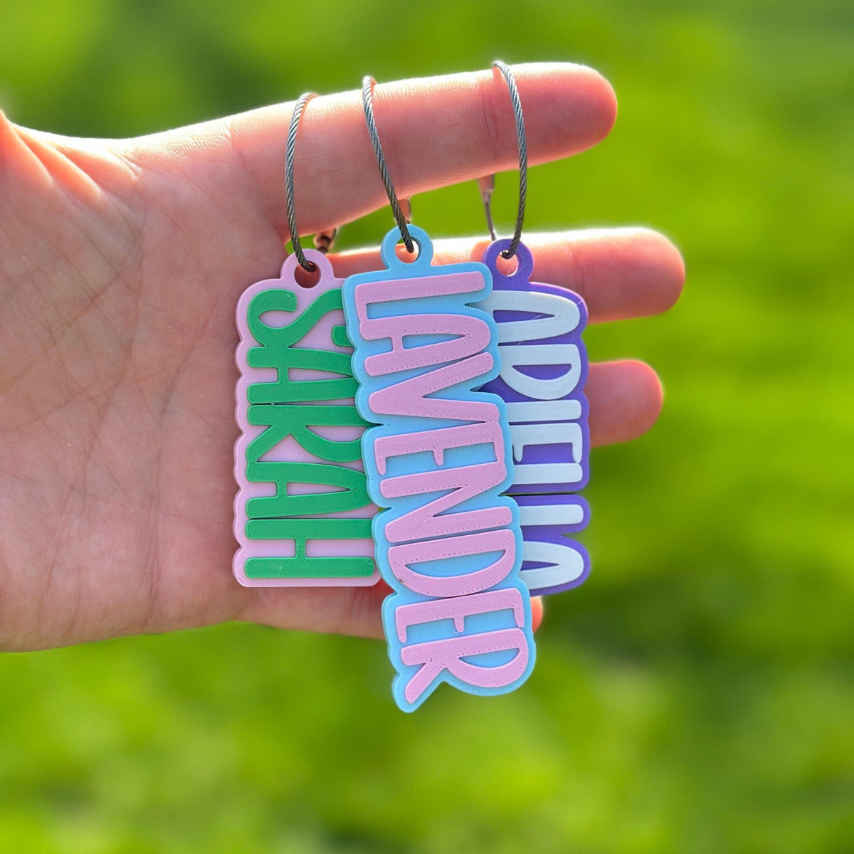 Nametag Personalized Keychain Diaper Bag Tag Lunch Box Tag