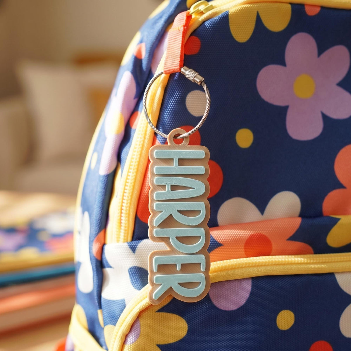 Nametag Personalized Keychain Diaper Bag Tag Lunch Box Tag