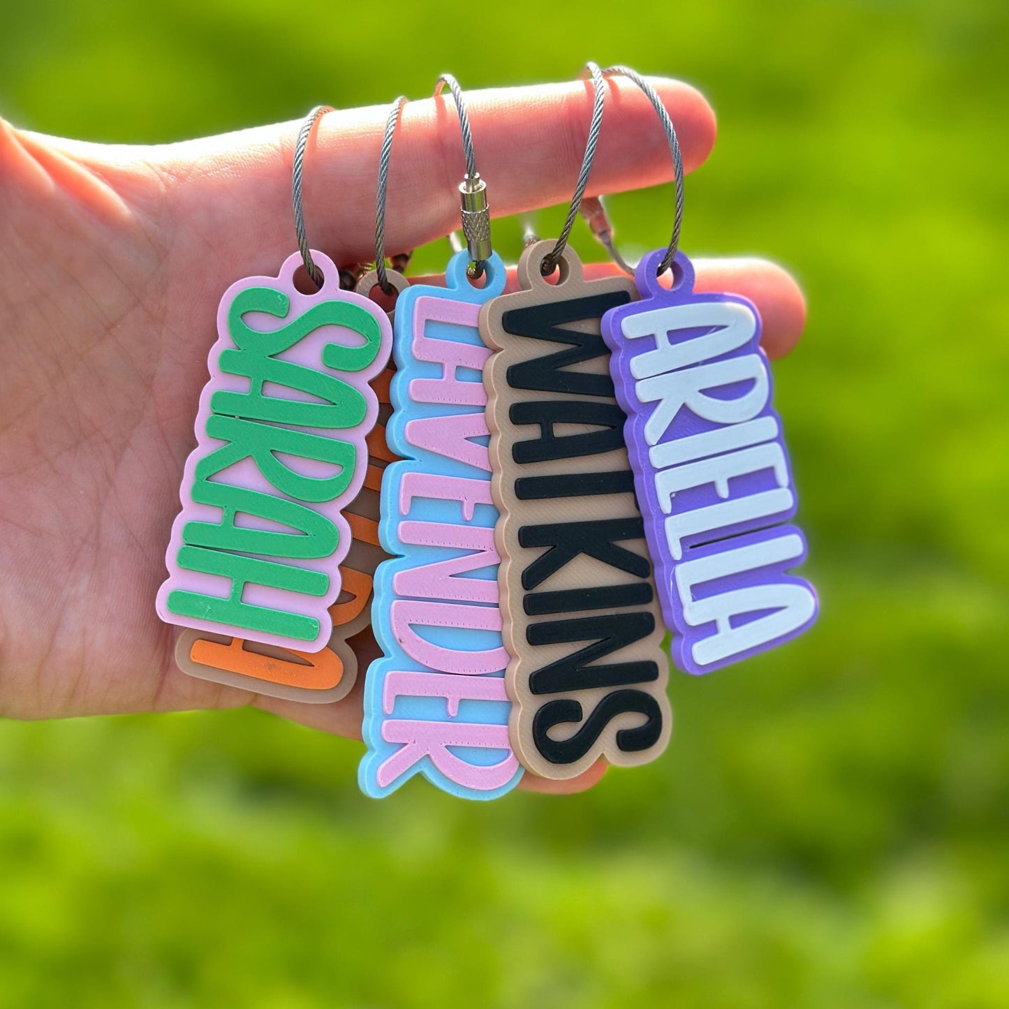 Nametag Personalized Keychain Diaper Bag Tag Lunch Box Tag