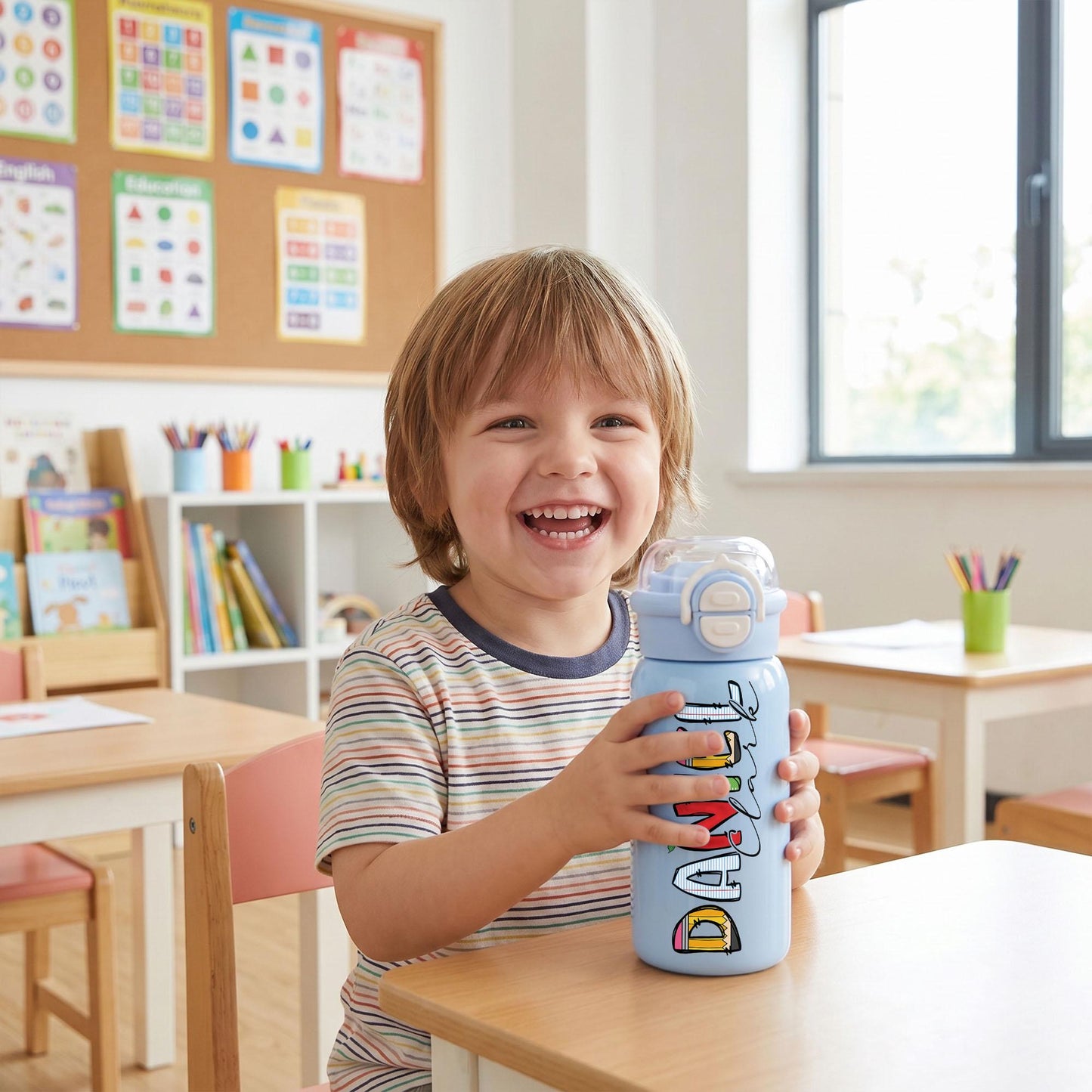 Personalized kids water bottle, Custom Kids cups with name, Back to school water bottle for girls & boys