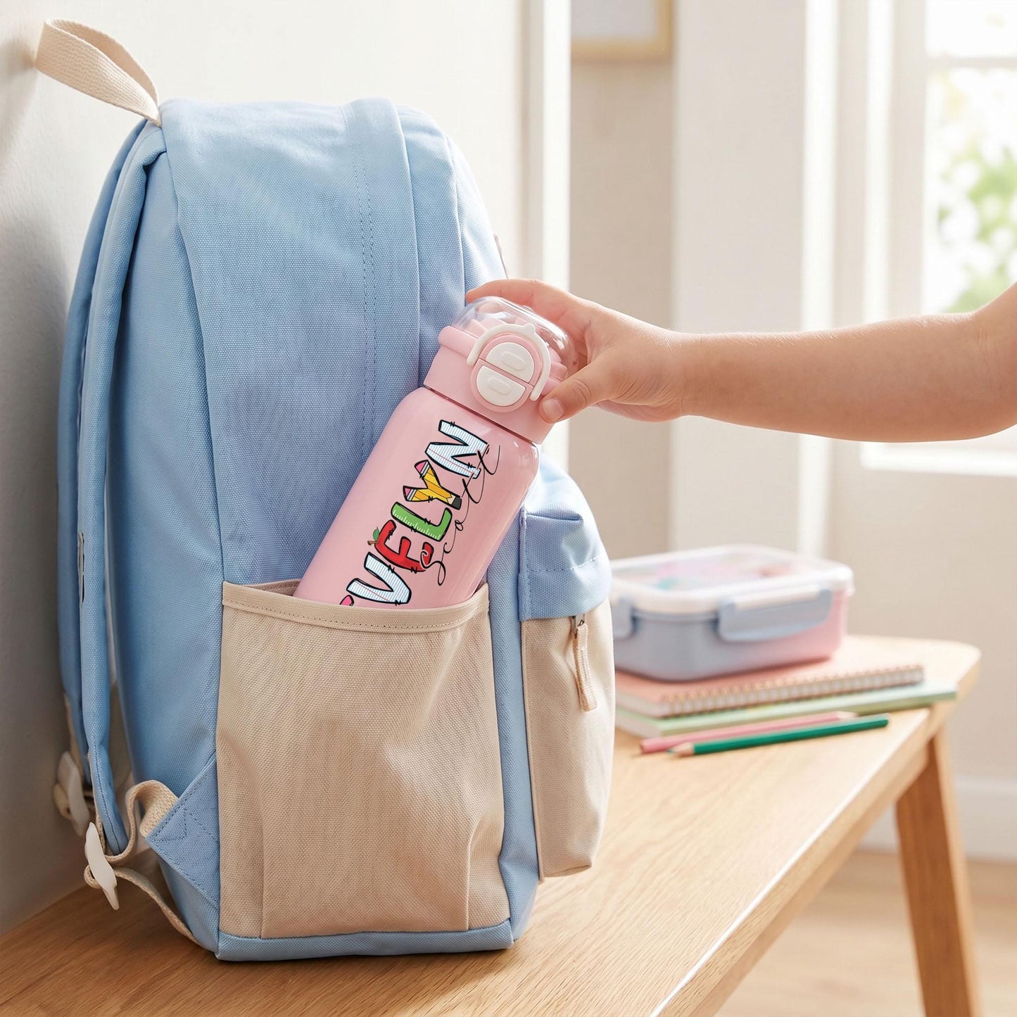 Personalized kids water bottle, Custom Kids cups with name, Back to school water bottle for girls & boys
