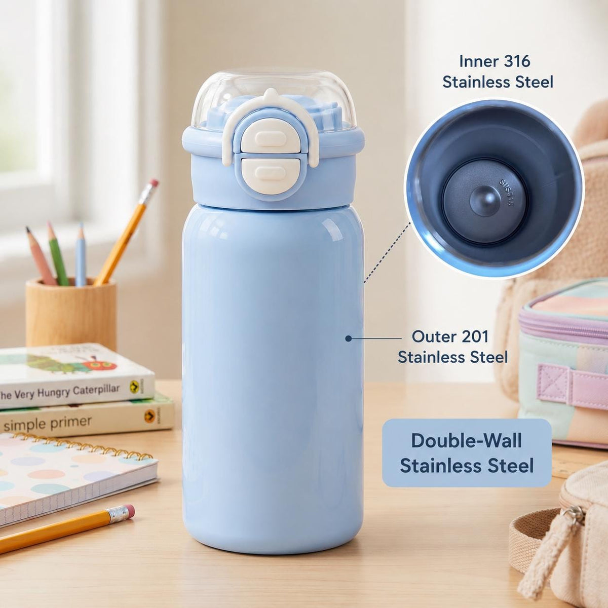 Personalized kids water bottle, Custom Kids cups with name, Back to school water bottle for girls & boys