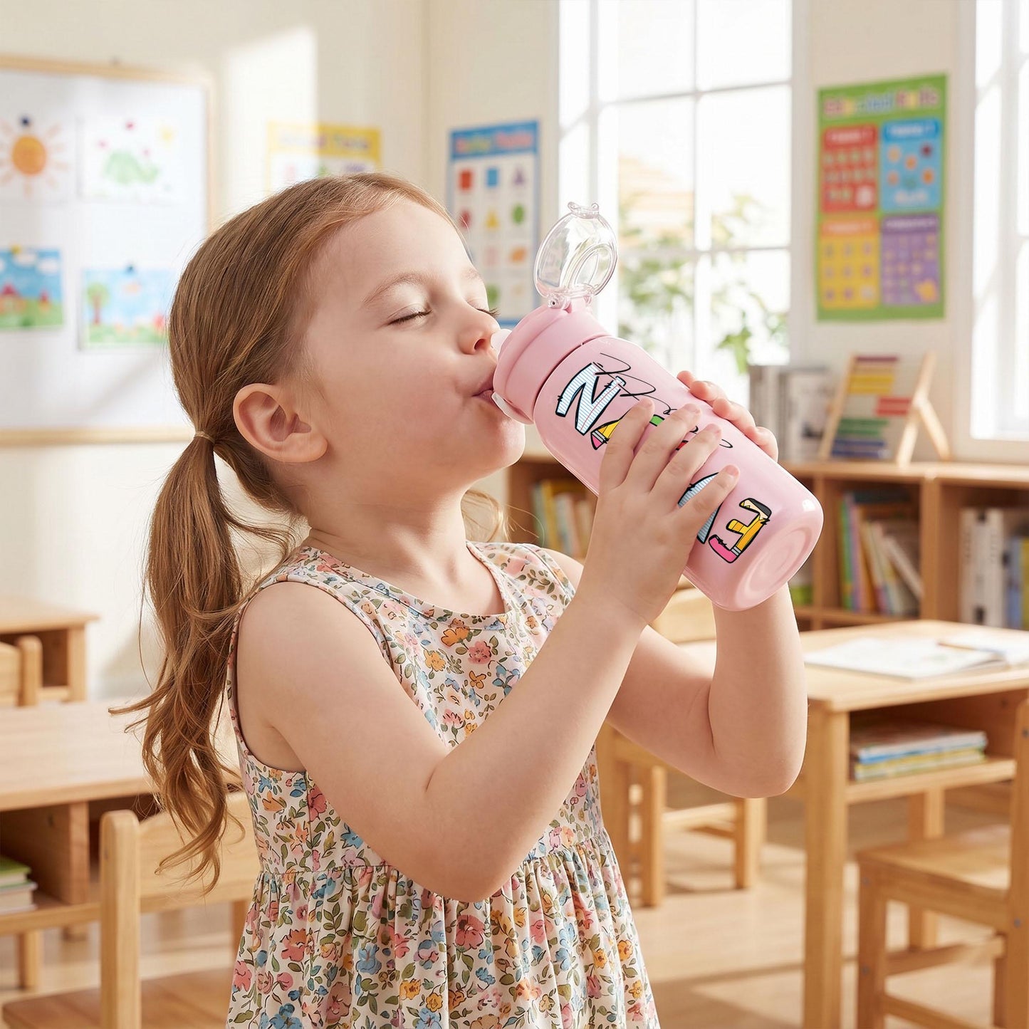 Personalized kids water bottle, Custom Kids cups with name, Back to school water bottle for girls & boys