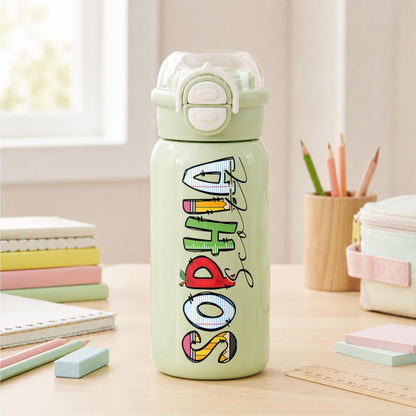 Personalized kids water bottle, Custom Kids cups with name, Back to school water bottle for girls & boys