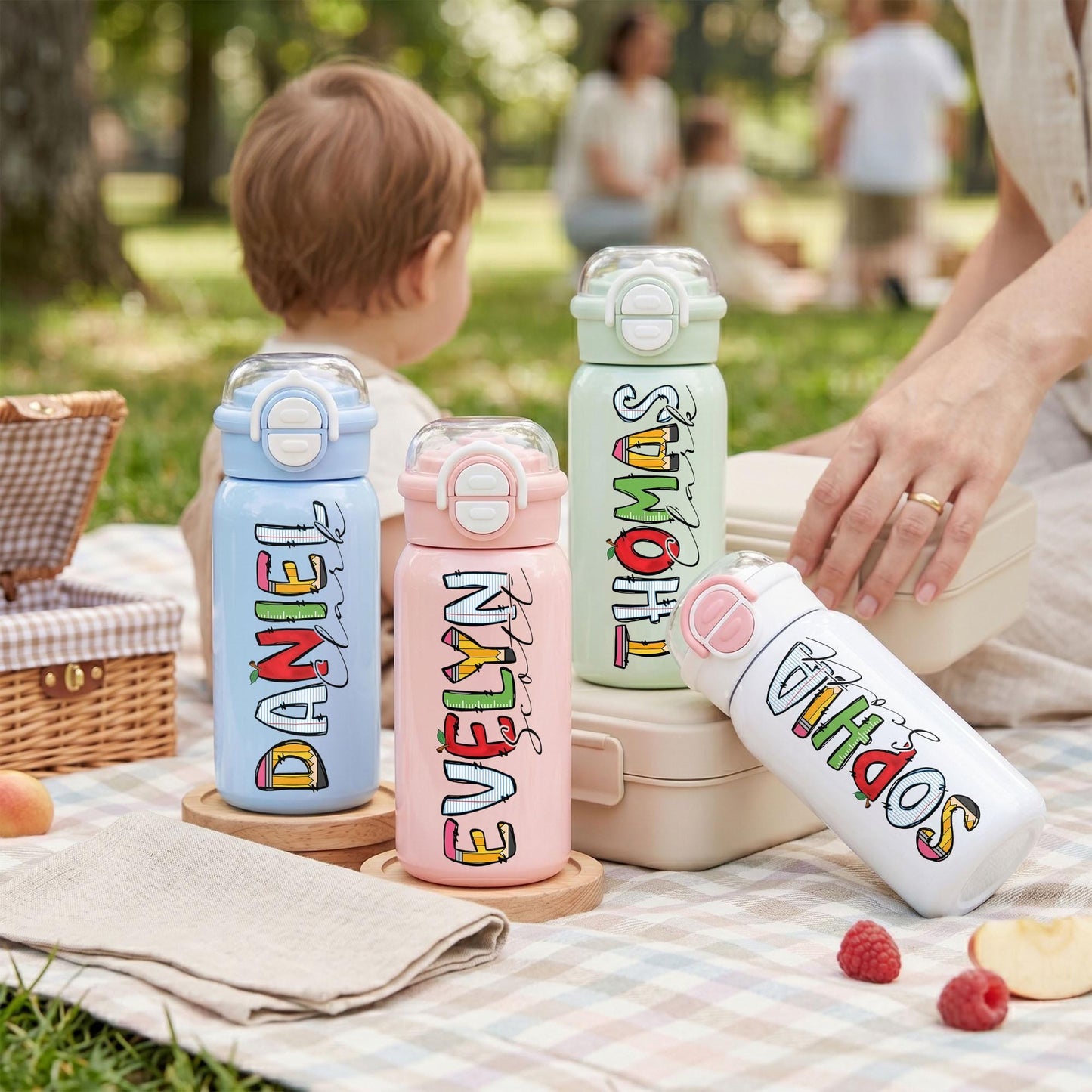 Personalized kids water bottle, Custom Kids cups with name, Back to school water bottle for girls & boys