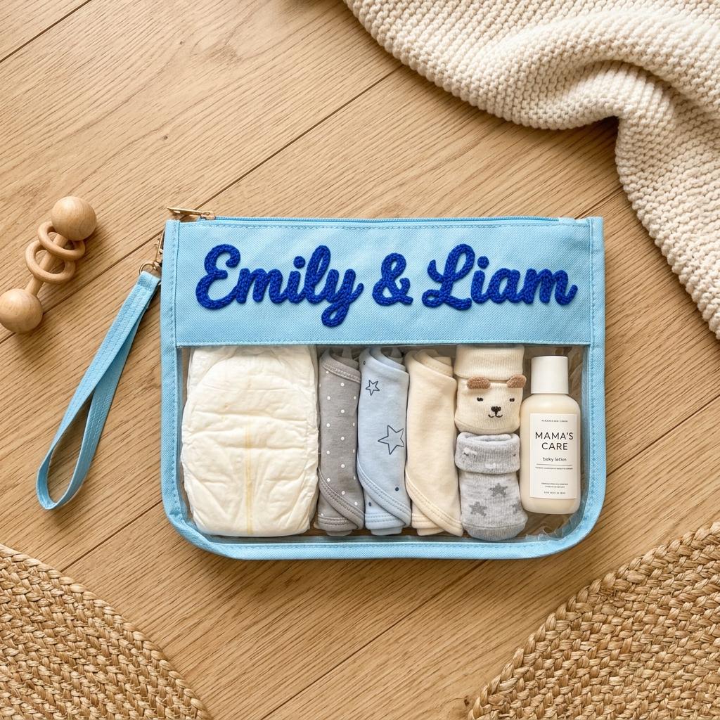 Personalized Baby Diaper Bag, Custom Baby Storage Bag